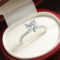 Heart moissanite 925 silver engagement ring