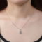 Anziw S925 Infinity Necklace 8mm 2.0CT Moissanite Pendant