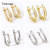 Premium 18K Gold Plated Brass Earring Hooks with Cubic Zirconia
