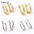 Premium 18K Gold Plated Brass Earring Hooks with Cubic Zirconia