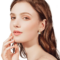 ANZIW Real 925 Sterling Silver Infinity Hoop Moissanite Drop Earrings