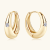 Anziw Chunky Gold-Plated 925 Sterling Silver Moissanite Huggie Earrings