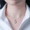 Anziw 2CT 8mm D Color Moissanite Teardrop Pendant Necklace – S925 Sterling Silver