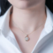 Anziw 2CT 8mm D Color Moissanite Teardrop Pendant Necklace – S925 Sterling Silver