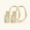 Anziw 2.60cttw 6.5mm D Moissanite Two-Stone Drop Hoop Earrings – Real 925 Sterling Silver