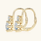Anziw 2.60cttw 6.5mm D Moissanite Two-Stone Drop Hoop Earrings – Real 925 Sterling Silver
