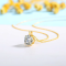 Real 14k gold moissanite pendant necklace