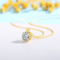 Real 14k gold moissanite pendant necklace