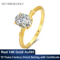 1.5CT Oval Crushed Ice Moissanite Genuine 14K 585 Yellow Gold Ring