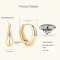 Anziw Chunky Gold-Plated 925 Sterling Silver Moissanite Huggie Earrings
