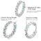 ALIZERO 2.6ct moissanite hoop earrings