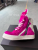Luxury RO Style Rose Pink Horsehair High-Top Sneakers – Unisex Designer Ankle Boots with Side Zipper