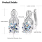 ANZIW Real 925 Sterling Silver Infinity Hoop Moissanite Drop Earrings