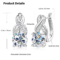 ANZIW Real 925 Sterling Silver Infinity Hoop Moissanite Drop Earrings