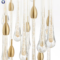 Elegant golden crystal water drop chandelier