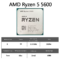 AMD Ryzen 5 5600 Desktop Processor – 6-Core 12-Thread Gaming CPU