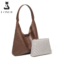 FOXER Women’s Shoulder Bag – Classic Split Leather & Microfiber Handbag Set