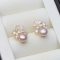 Real freshwater pearl flower earrings