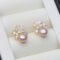 Real freshwater pearl flower earrings