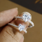 Heart moissanite 925 silver engagement ring