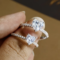 Heart moissanite 925 silver engagement ring