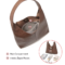 FOXER Women’s Shoulder Bag – Classic Split Leather & Microfiber Handbag Set