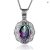 SILVERCHAKRA Mystic Topaz Victorian Retro Pendant Necklace