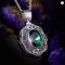 SILVERCHAKRA Mystic Topaz Victorian Retro Pendant Necklace