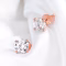 Smyoue rose gold moissanite stud earrings