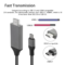 USB-C & USB Female to HDMI-Compatible 1080P Digital AV Adapter Cable