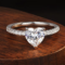 Heart moissanite 925 silver engagement ring