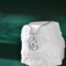 Anziw 2CT 8mm D Color Moissanite Teardrop Pendant Necklace – S925 Sterling Silver