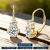 Anziw 2.60cttw 6.5mm D Moissanite Two-Stone Drop Hoop Earrings – Real 925 Sterling Silver