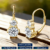 Anziw 2.60cttw 6.5mm D Moissanite Two-Stone Drop Hoop Earrings – Real 925 Sterling Silver