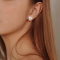 Smyoue rose gold moissanite stud earrings