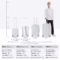 Mixi striped cabin travel luggage