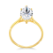 Silverchakra 14K Real Gold Marquise Cut Moissanite Engagement Ring