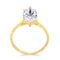 Silverchakra 14K Real Gold Marquise Cut Moissanite Engagement Ring