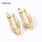 Premium 18K Gold Plated Brass Earring Hooks with Cubic Zirconia