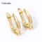 Premium 18K Gold Plated Brass Earring Hooks with Cubic Zirconia