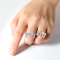 Smyoue 10 gems full moissanite ring