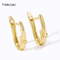 Premium 18K Gold Plated Brass Earring Hooks with Cubic Zirconia