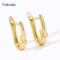 Premium 18K Gold Plated Brass Earring Hooks with Cubic Zirconia