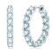 Anziw Sparkling 3mm D VVS1 Full Moissanite Hoop Earrings – 925 Sterling Silver