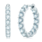 Anziw Sparkling 3mm D VVS1 Full Moissanite Hoop Earrings – 925 Sterling Silver