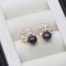 Real freshwater pearl flower earrings