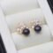 Real freshwater pearl flower earrings