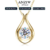 Anziw 2CT 8mm D Color Moissanite Teardrop Pendant Necklace – S925 Sterling Silver