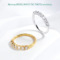 Smyoue 18k Plated Moissanite Band – 7-Stone Classic Match Wedding Ring