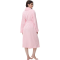 Women’s plush fleece long striped bathrobe